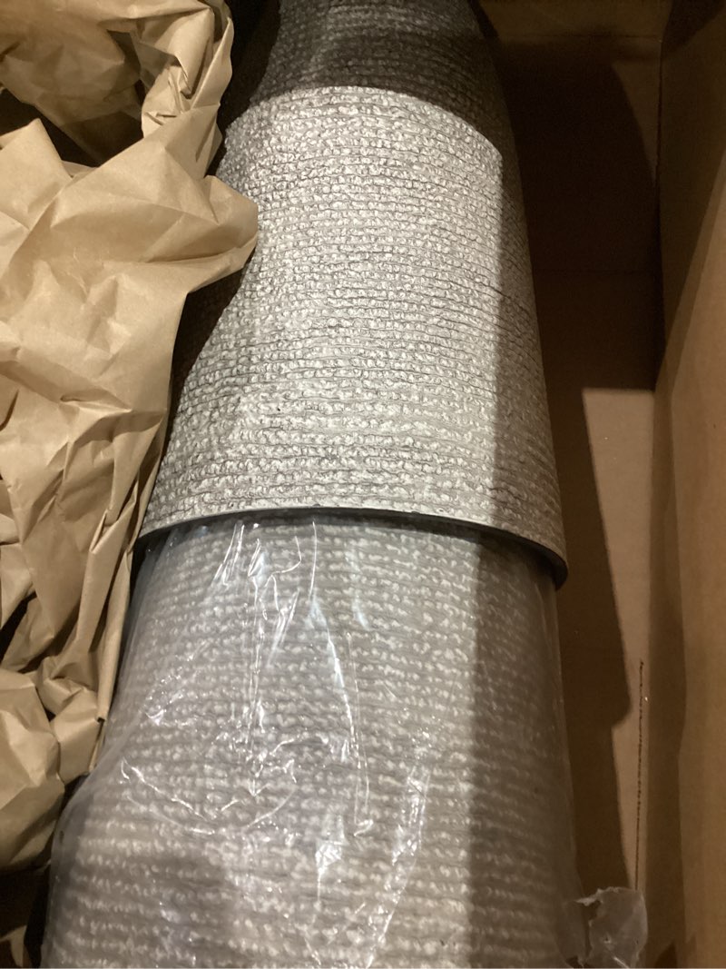 Condition photo showing Good Condition for QCQHDU Set of 2 Oversized 9 Gallon Round Planters for Front Door & Patio - 12x21 Inch Tall Outdoor/Indoor Plant Pots with Drainage Tray, Gray Faux Stone Textured Tree Planters for Porch Decor Gray 21IN