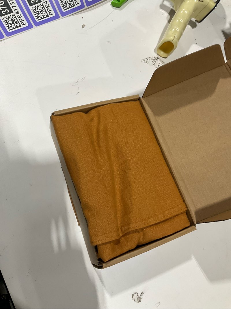 Condition photo showing Good Condition for atlinia linen pillow cases king sham - 20 x 36 inch bed pillow protector cover set of 2 bedding cooling neutral pillowcase shams rust rust king/20"x 36"