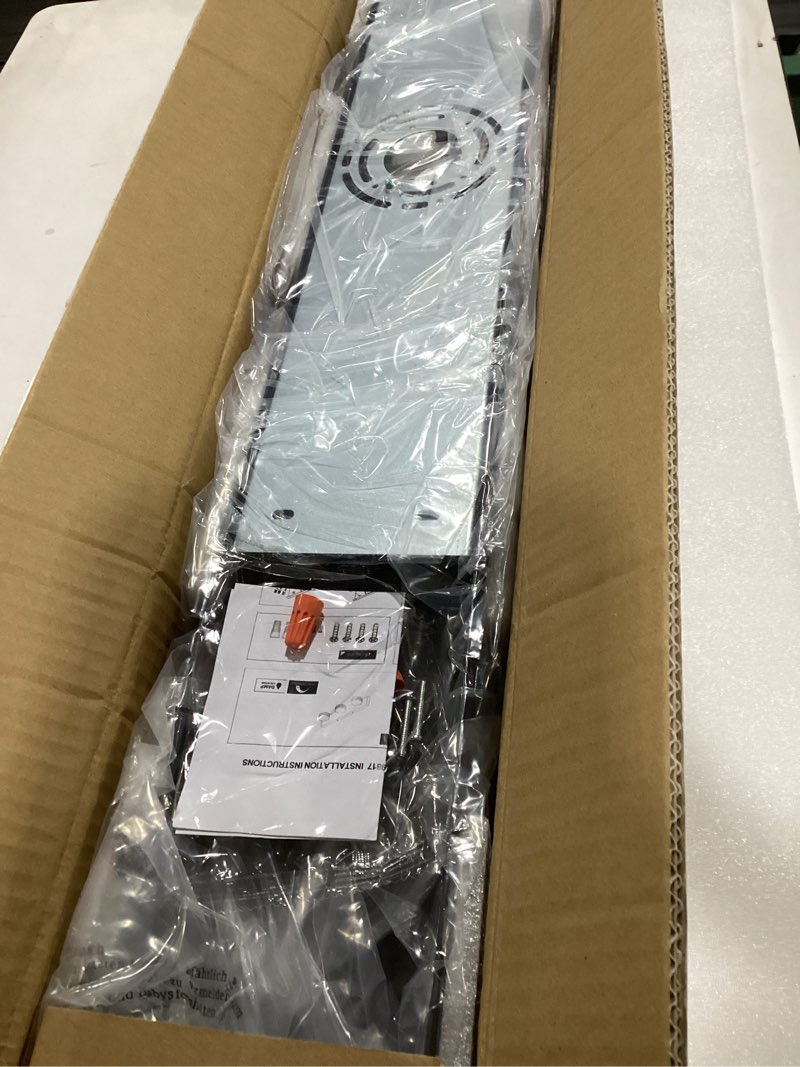 Condition photo showing Good Condition for Modern 5-Light Bathroom Vanity Fixture, 30W LED Black Light Over Mirror, Dimmable Wall Sconce with Rotatable Head, Milky White Acrylic Shades - Stylish Bath Lighting