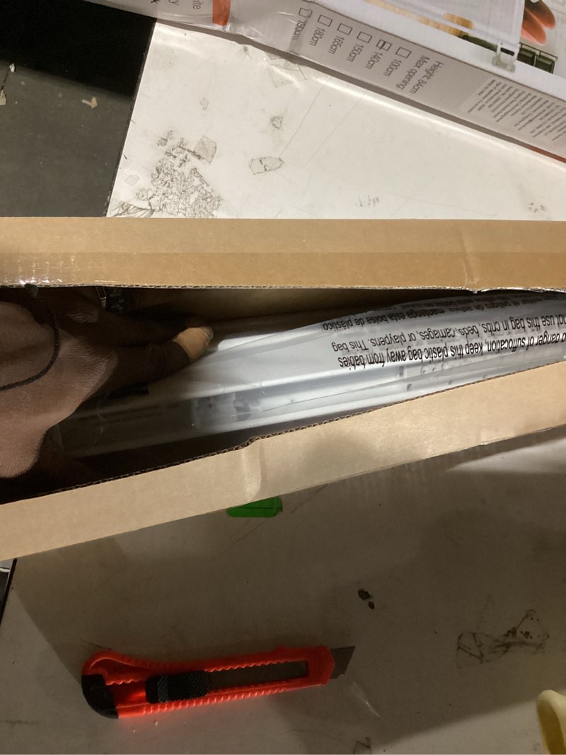 Condition photo showing New/Like New for lazblinds cordless cellular shades, no tools no drill blackout honeycomb shades pleated blinds for windows, 26'' w x 36'' h, silver white blackout-silver white 26'' w x 36'' h