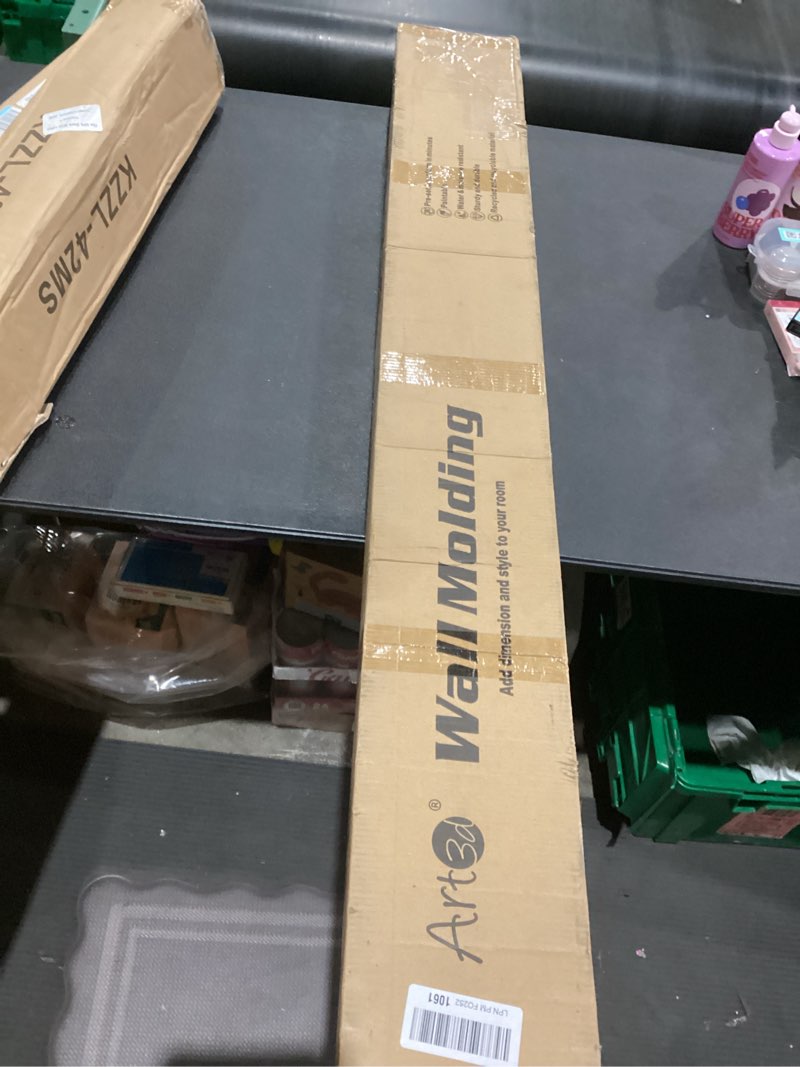 Condition photo showing New/Like New for Art3d Ceiling Crown Molding Trim 10-Pack 47Ft, High Impact Polystyrene Decorative Ceiling Moulding - Installed with Glue, White