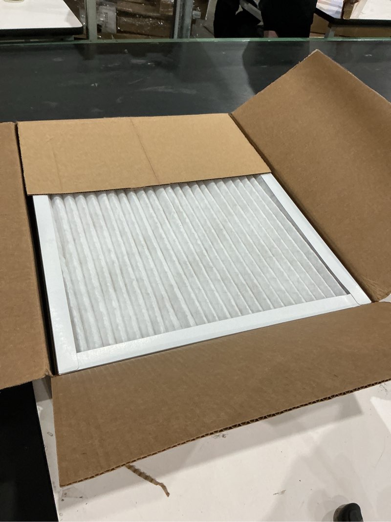 Condition photo showing New/Like New for amazon basics 20x25x1 air filter 6-pack, merv 11 ac furnace filters, dust, pet, allergy control, electrostatic, removes lint (actual size: 19.75\" x 24.75\" x 0.75\") 20x25x1 merv 11
