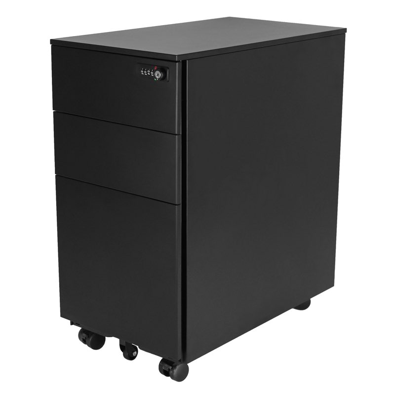 Lourie 11.8\" Wide 3 - Drawer Mobile Steel File Cabine