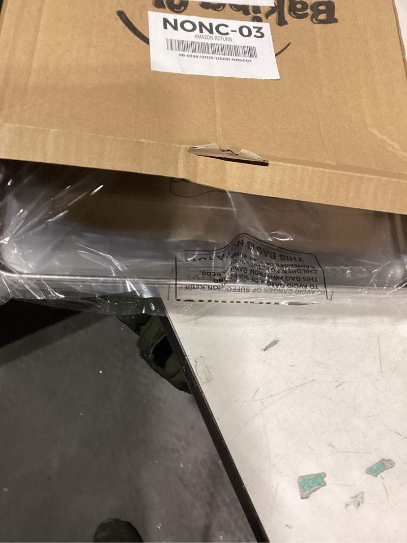 Condition photo showing Good Condition for Baking Sheet Set of 2, Bastwe 18 inch Commercial Grade Stainless Steel Baking Pan, Professional Bakeware Oven Tray, Healthy & Non-toxic, Rust Free & Mirror Finish, Easy Clean & Dishwasher Safe
