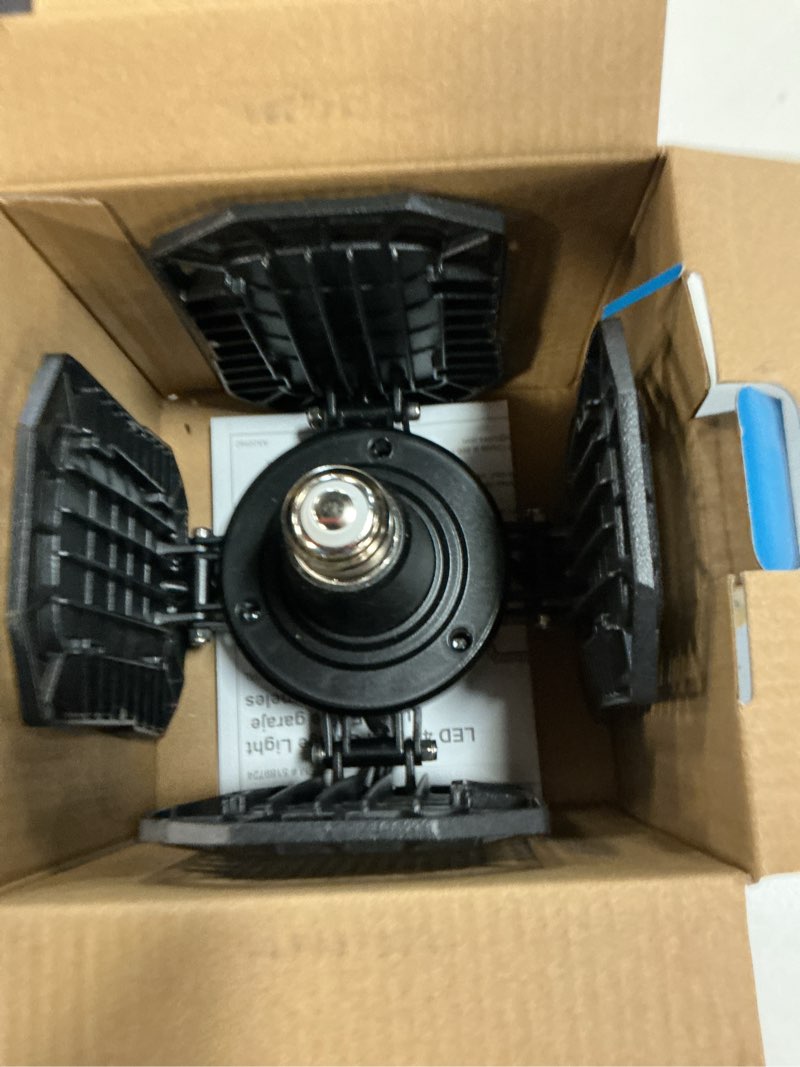 Condition photo showing As Is for utilitech 1-ft 12000-lumen black 4-light led diffuser garage shop light
