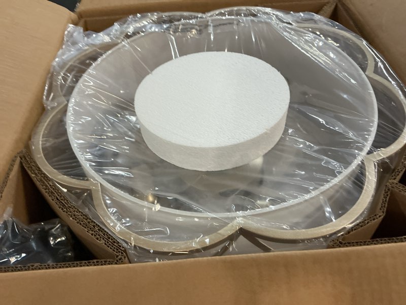 Condition photo showing New/Like New for Gold Fandelier Ceiling Fans with Lights, 20" Mid Century Boho Chandelier Ceiling Fan Remote Control with 6 Speeds for Bedroom, Nursery, Living Room