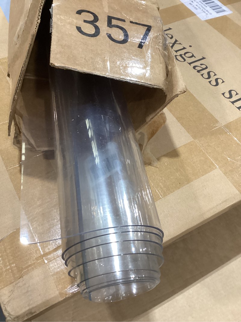 Condition photo showing Good Condition for ostepdecor clear table protector 42 x 66 inch, 2mm thick plastic table cover, waterproof pvc clear table cover protector, desk protector mat, writing desk pad for desktop, coffee & dining room table 42" x 66" (rectangular) crystal clear 2mm