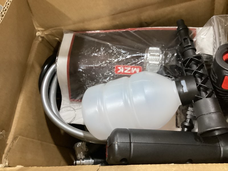 Condition photo showing Good Condition for mzk 2026 new lightweight pressure washer, portable one-button start with 4 adjustable nozzle & foam cannon, powerful cleaning machine for cars, patios, fences & driveways(red)