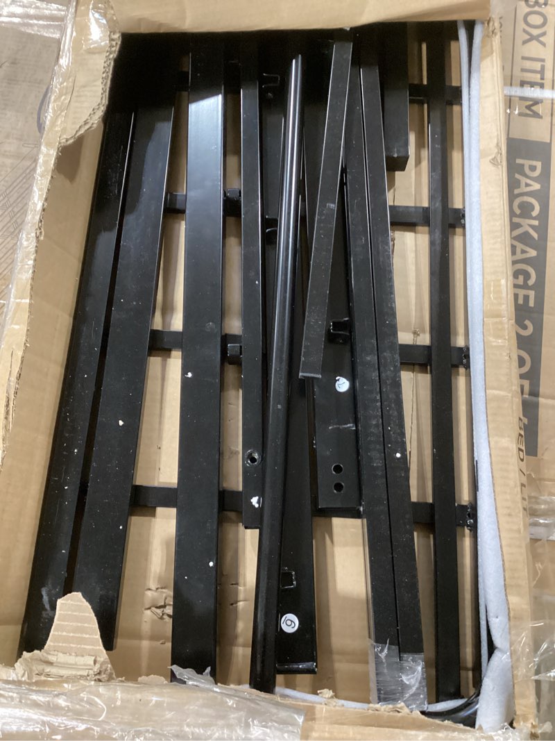 Condition photo showing Good Condition for rolanstar daybed with charging station and led lights, height adjustable twin daybed with trundle, metal sofa bed frame with steel slat support for living room, bedroom and guest room, black black industrial