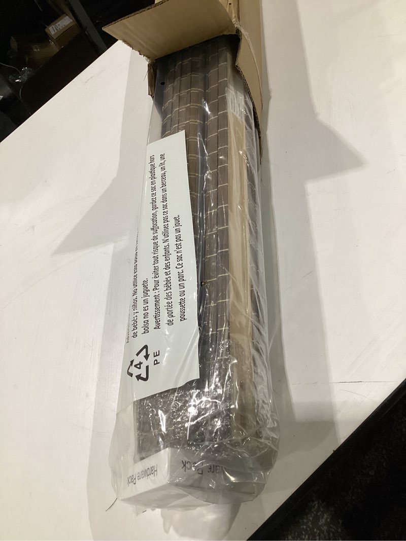 Condition photo showing Good Condition for LazBlinds Cordless Bamboo Roman Shades, Privacy Blinds for Interior Windows, Room Darkening Roll Up Bamboo Blinds for Home & Patio, 30.5" W x 64" H, BDP-Driftwood Privacy - Driftwood 30 1/2" W x 64" H