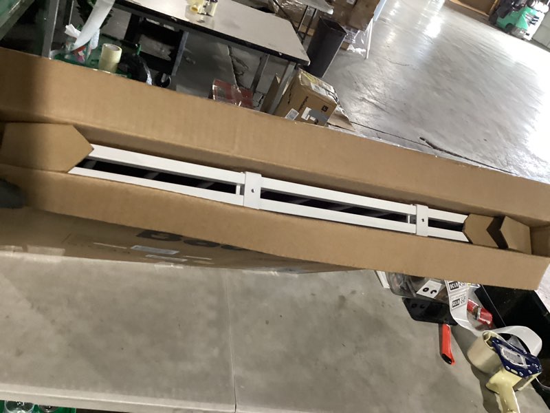 Condition photo showing Good Condition for babelio 31.5-55" no bottom bar baby gate extra wide, 2-in-1 auto close dog gate for the house, stairs and doorways, with large walk thru door, white white - b17 28" h, 31.5-55" w- extra wide