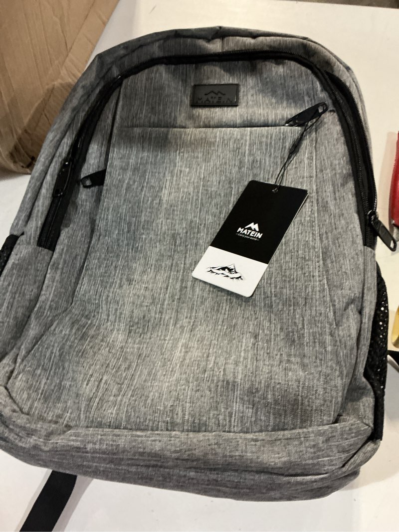 Condition photo showing Good Condition for matein travel laptop backpack, business anti theft slim sturdy laptops backpack personal item bag, water resistant college school computer bag gift for men & women fits 15.6 inch notebook, grey 15.6 inch austere grey