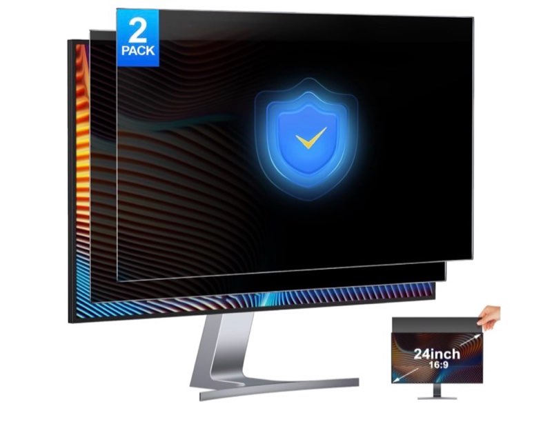 jeapka [3-pack 24 inch privacy screen for monitor computer screen privacy filter for 16:9 widescreen
