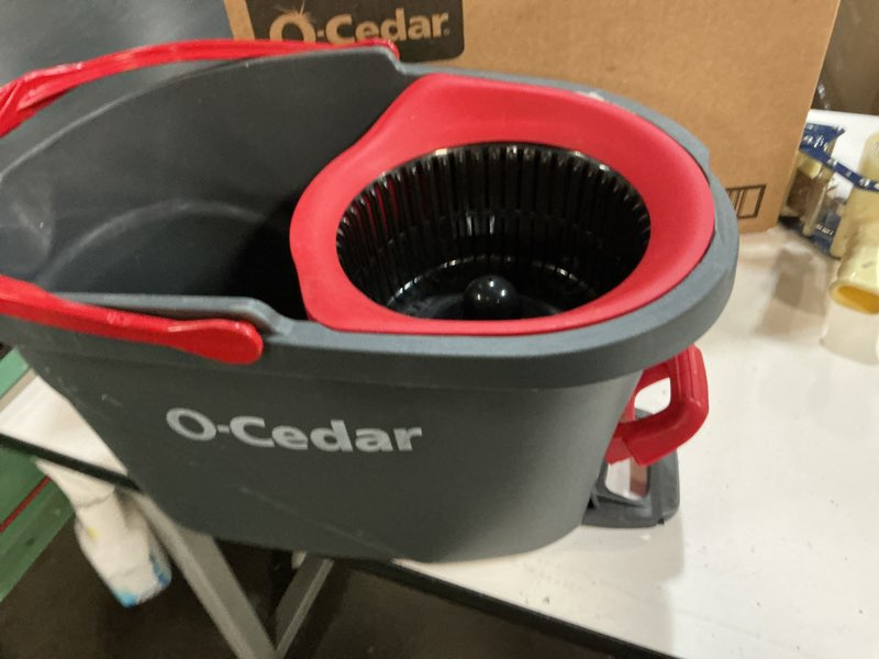 Condition photo showing As Is for o-cedar rinseclean spin mop & bucket system | clean with water | removes 99% of bacteria