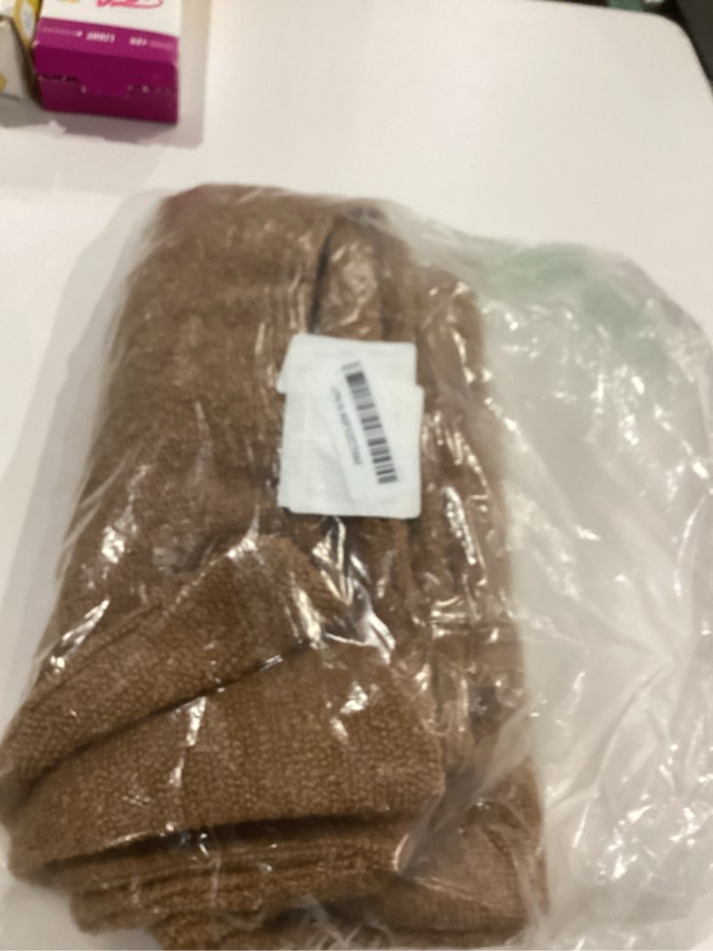 Condition photo showing As Is for MIULEE 26x26 Decorative Euro Sham Throw Pillows for Bed Set of 2 Textured Boucle Neutral Throw Pillow Covers Brown Accent Solid Vintage Pillowcase Cozy Soft Sofa Livingroom Home Decor 26" x 26" (Pack of 2) Brown