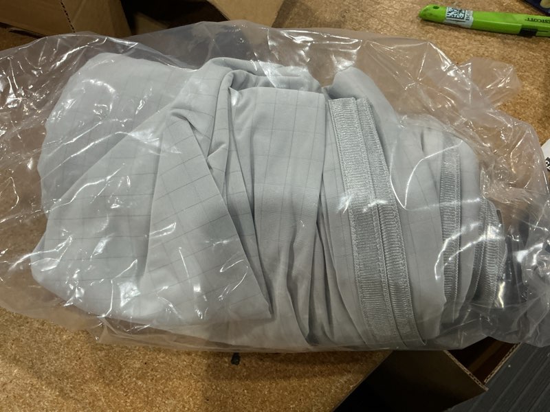 Condition photo showing Good Condition for emme breathable cooling blankets queen size (90"x 90") for hot sleepers, summer bed blanket, thin light bedspread coverlet for night sweats light grey cold blankets for sleeping queen 01-grid light grey