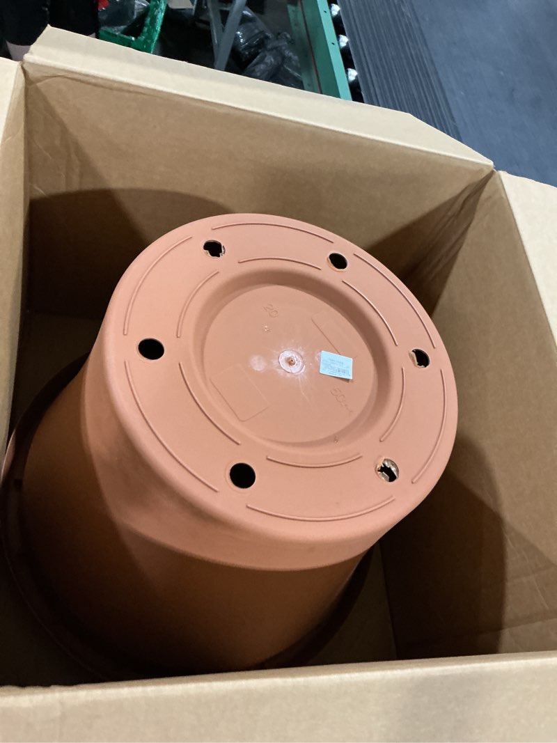 Condition photo showing Good Condition for bloem terra pot planter: 20" - terra cotta - durable resin pot, for indoor and outdoor use, gardening, 13.5 gallon capacity, saucer sold separately terra cotta 20"