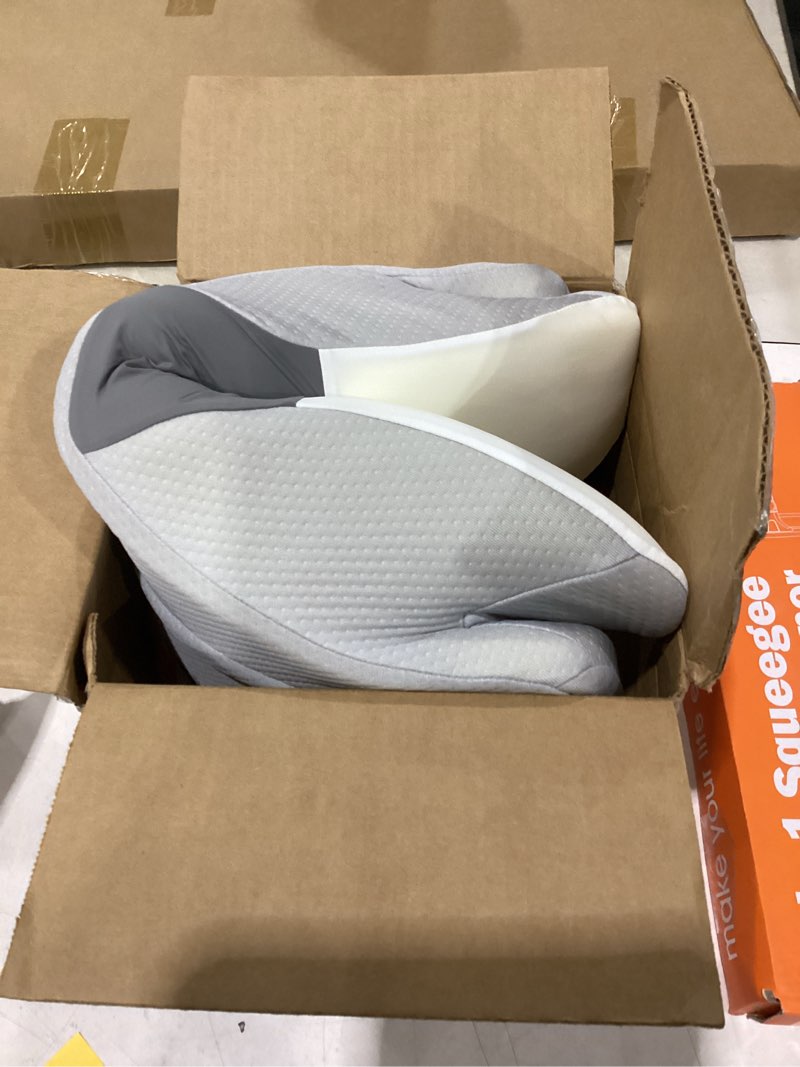 Condition photo showing Good Condition for cervical neck pillow for pain relief - ergonomic side sleeper pillow for neck support, cooling cervical pillow for sleeping, contour orthopedic memory foam pillows for back stomach sleepers dark grey & white