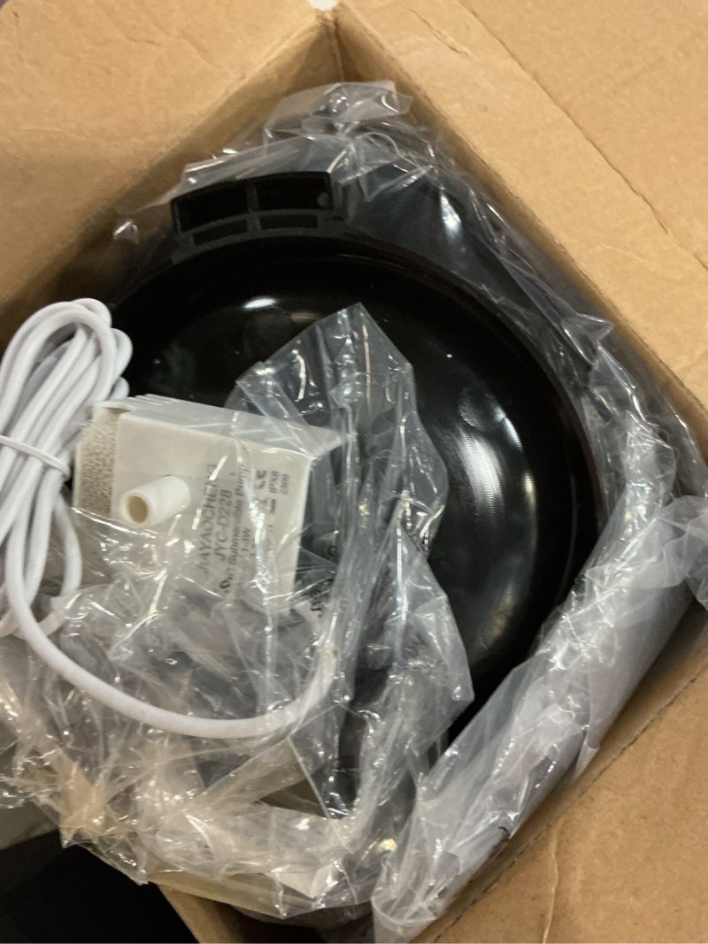 Condition photo showing New/Like New for automatic cat feeder and water fountain, 4l/16 cups timed cat dry food dispenser, 10s meal call, 20 portions 6 meals per day, 2l cats fountains for drinking with filter, pet feeder for dog black 4l/16 cups black