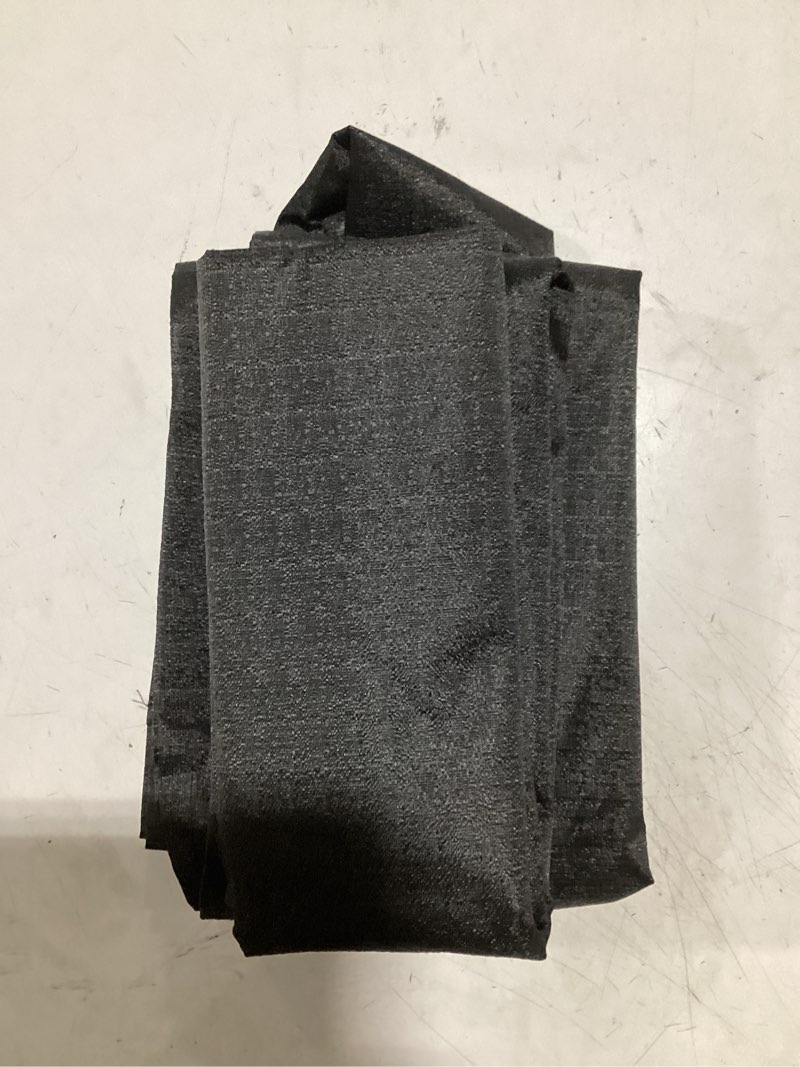 Condition photo showing Good Condition for sun zero bryant 2-piece textured thermal insulated 100% blackout grommet top curtain panel, black, 37”w x 63"l