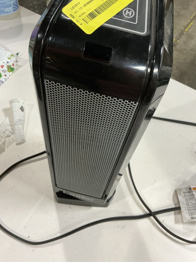 Condition photo showing Good Condition for lasko 15.75" 1500w oscillating digital ceramic tower space heater, remote, black