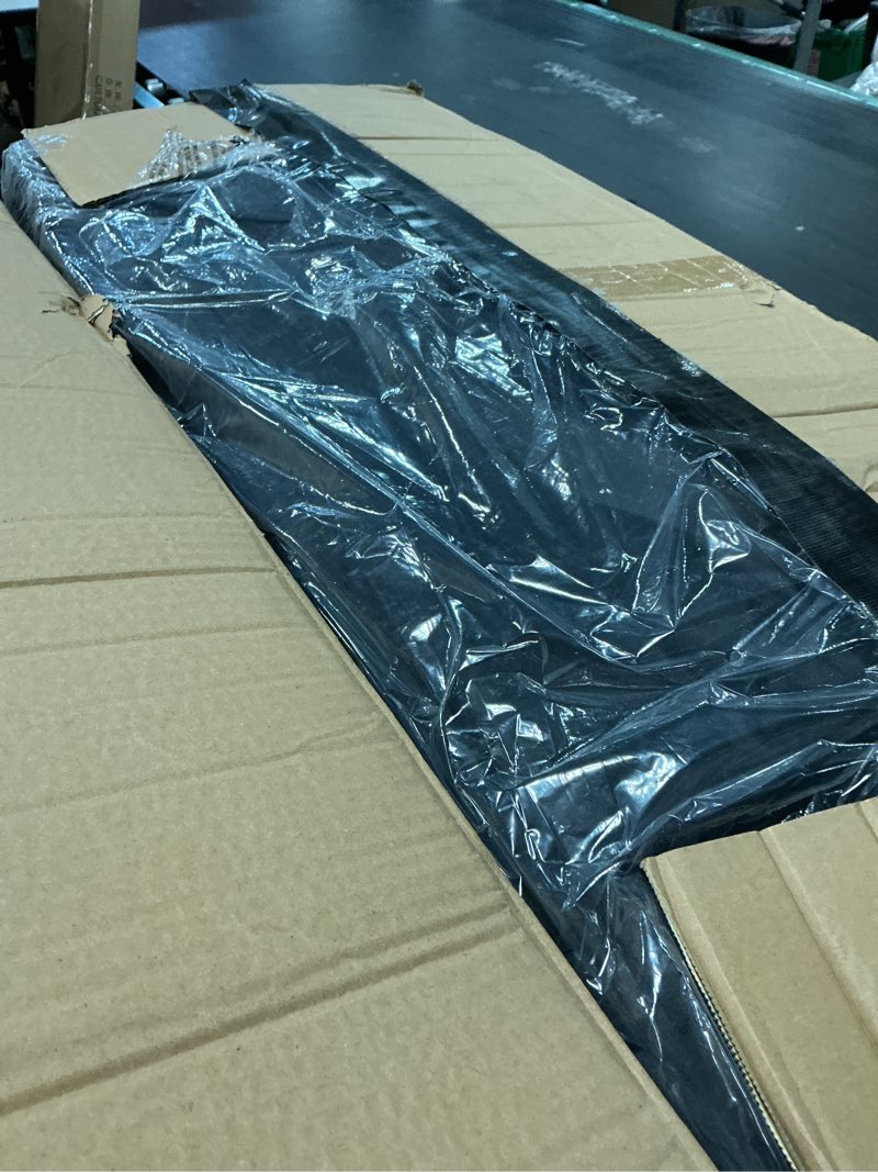 Condition photo showing New/Like New for genimo outdoor rug 9' x 18' waterproof for patios clearance, reversible outdoor plastic straw camping rug carpet, large area rugs mats for rv, picnic, backyard, deck, balcony, porch, beach, grey&white