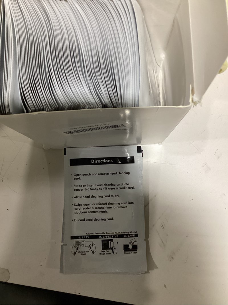 Condition photo showing New/Like New for 100 PCS Credit Card Reader Cleaning Cards - CR80 Dual Side Cleaning Sheets for POS Terminals, Printers, and Optical Card Readers