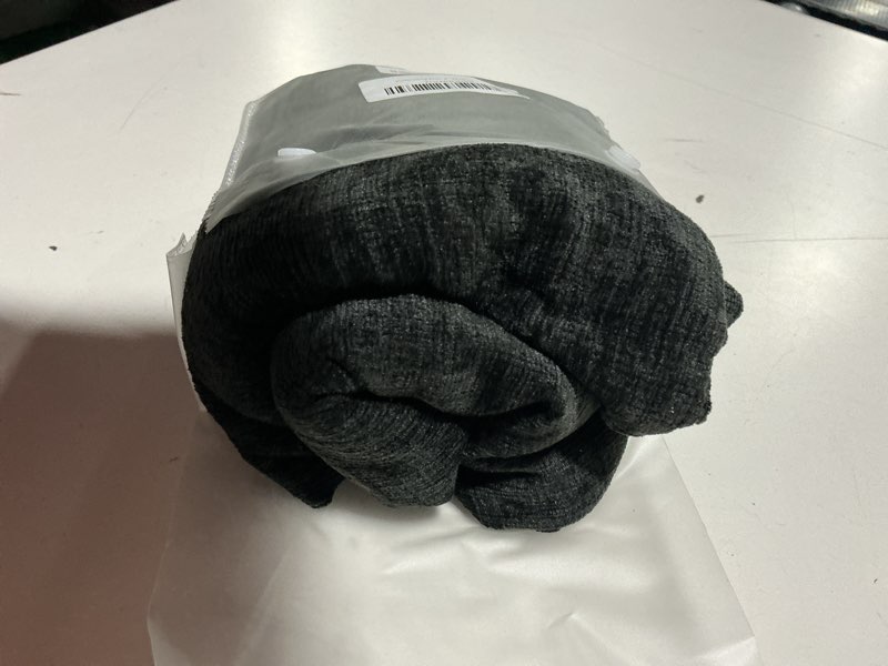 Condition photo showing Good Condition for calitime throw pillow covers decorative 18 x 18 inches pack of 2 cozy chenille cushion cases for couch sofa bed living room home black 18" x 18" (pack of 2) black