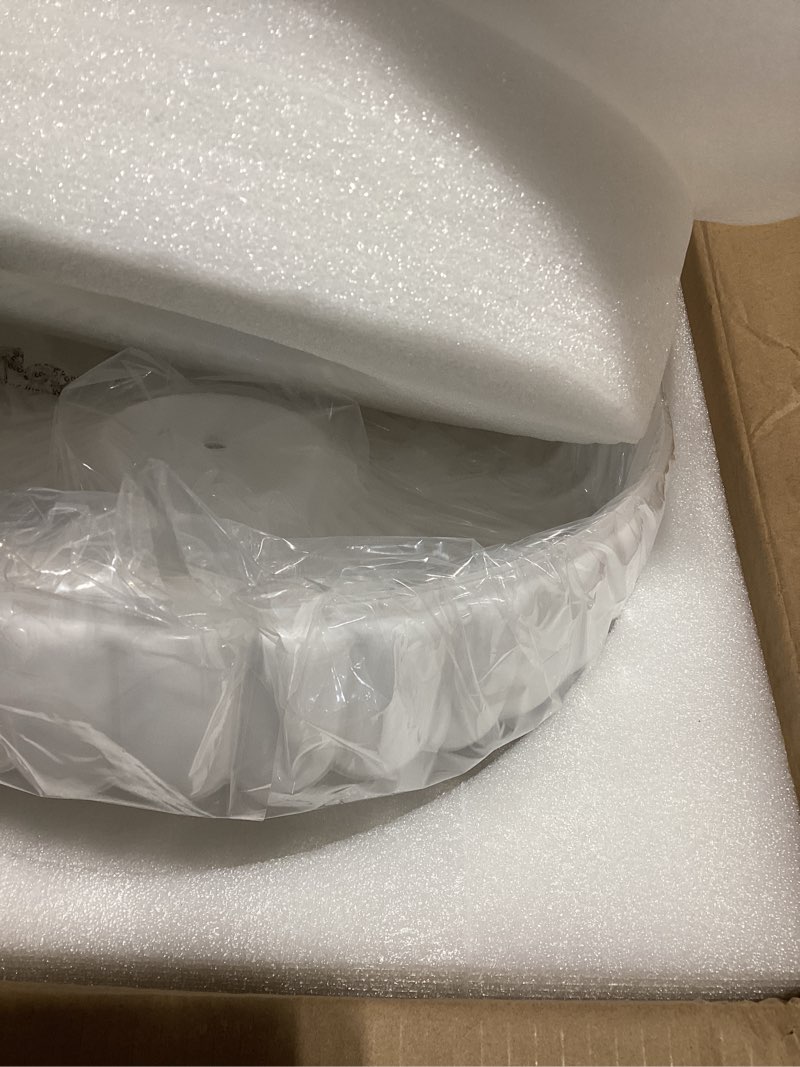 Condition photo showing New/Like New for KCO Lighting White Ribbed Glass Flush Mount Ceiling Light Large Milk Glass Ceiling Lights Round LED Semi Flush Mount Ceiling Light Fixture Contemporary Hallway Ceiling Lighting White-B