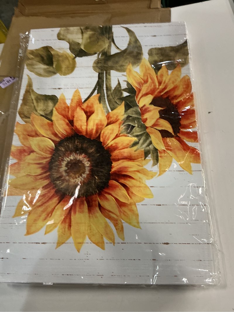 Condition photo showing New/Like New for sunflower wall decor rustic flower canvas pictures decor sunflower wall art 16x24