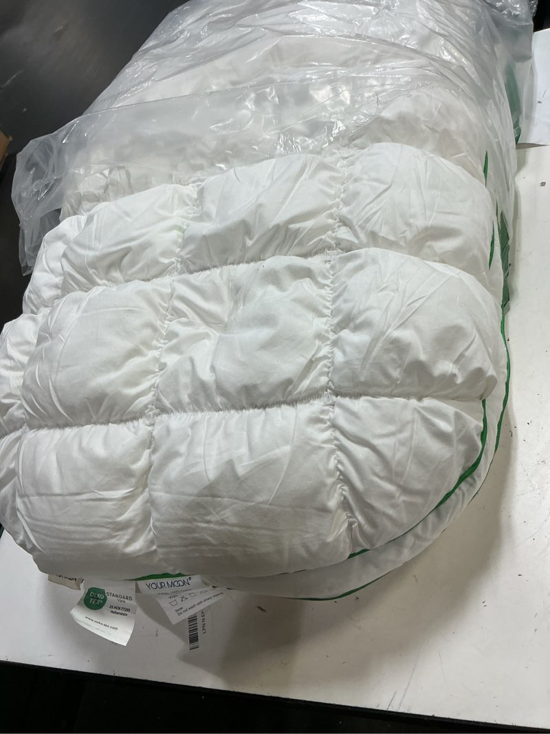 Condition photo showing As Is for your moon fluffy support bed pillow queen size, super soft premium down-alternative filling for sleeping, luxury hotel quality bed pillows for side sleeper (white) white queen (pack of 1)