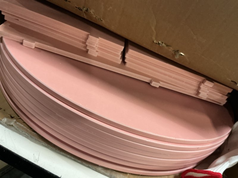 Condition photo showing As Is for ( incomplete) spaceaid 6 tier rotating shoe rack tower, spinning shoe display lazy susan, revolving 360 shoe rack storage round carousel, vertical handbag rotate shoes closet organization (6-tier pink) 6 tier (23.2"w x 54.2"h) pink