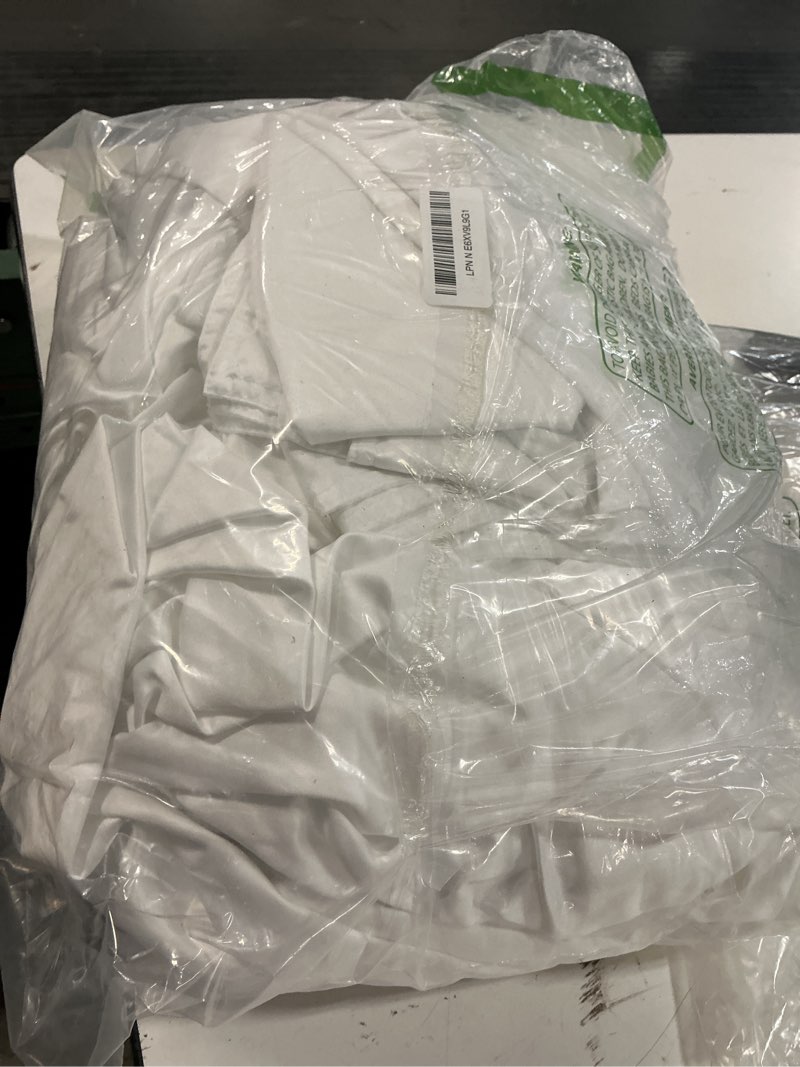 Condition photo showing Good Condition for luxury organic tencel & viscose from bamboo cooling sheet set,silky soft lyocell sheets with deep pocket, hypoallergenic & breathable bedding with pillowcases (white, king) white king