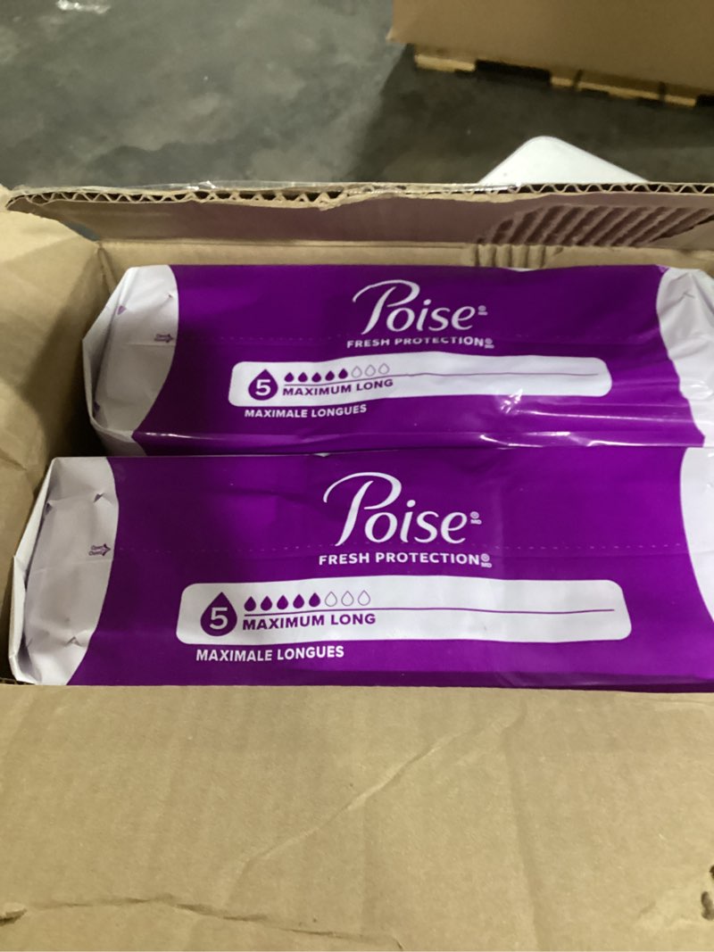 Condition photo showing Good Condition for Poise Incontinence & Postpartum Pads for Bladder Leaks, 5 Drop Maximum Absorbency, Long Length, 84 Count, Packaging May Vary Long 84