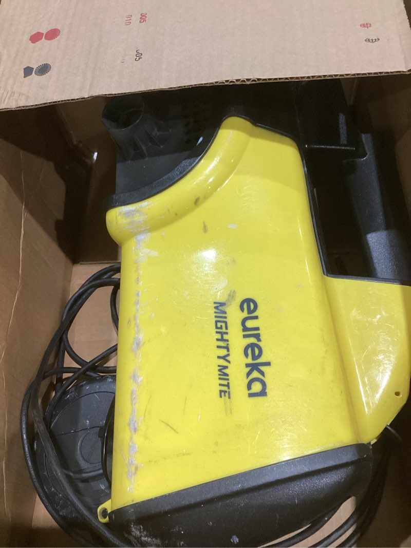 Condition photo showing As Is for eureka 3670m canister cleaner, lightweight powerful vacuum for carpets and hard floors, w/ 5bags,yellow yellow 3670m with 5 bags
