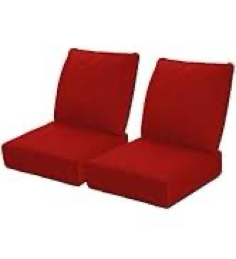 Naga Bahna Outdoor Deep Seat Cushions Set of 2 for Patio Furniture, Waterproof & Fade Resistant Repl