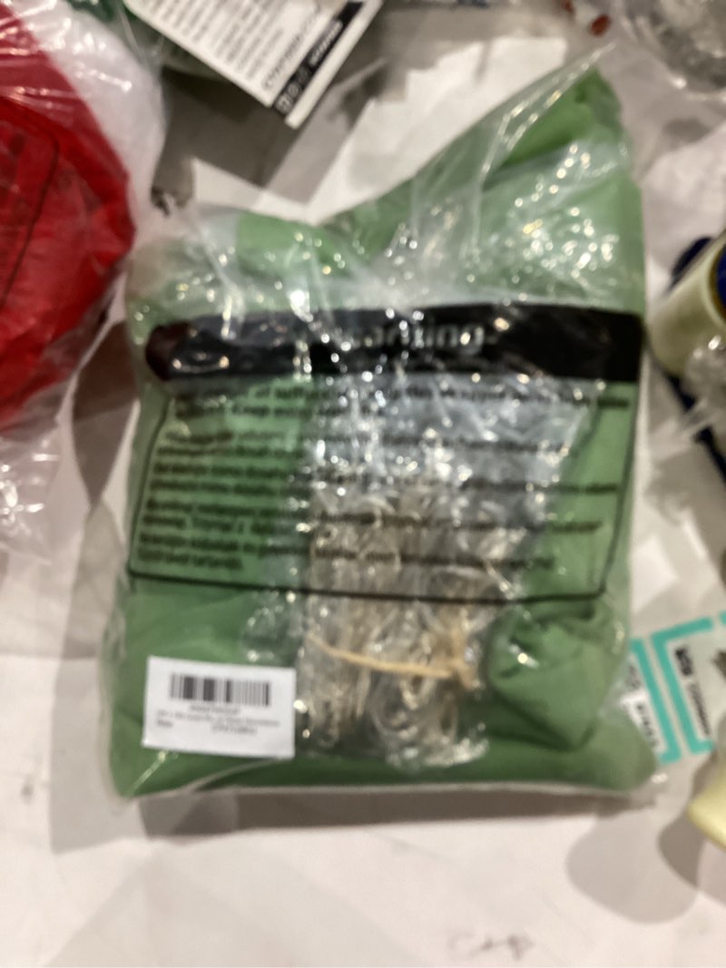 Condition photo showing New/Like New for 10ft x 10ft Green Backdrop Curtain with Lights String for Parties, Sheer Tulle Wedding Photo Backdrops Drapes for Baby Shower Birthday Party Decorations Background for Photography W5' x H10'(2 panels) Green