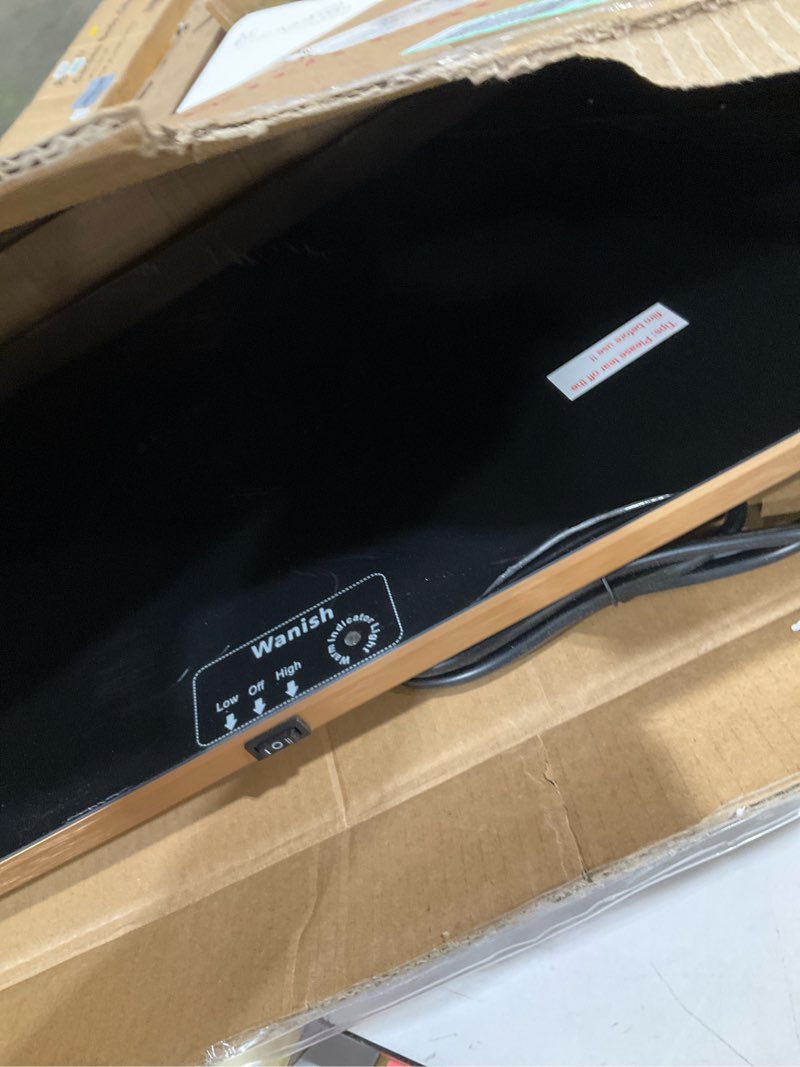 Condition photo showing Good Condition for electric warming tray (xl 32"x18")?food warmers for parties buffet with thermostat & full surface heating, tempered glass warming mat for food, temperature adjustable gold handles chafing dishes black extra large 32"x18"
