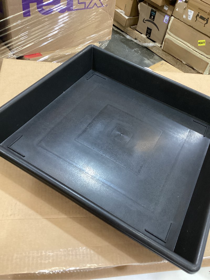 Condition photo showing Good Condition for restaurantware-tub only: rw clean 21.25 inch x 15.7 inch bus tub, 1 regular bus box - lid sold separately, with handles, black plastic restaurant tub, heavy-duty, for kitchen organization black regular tub