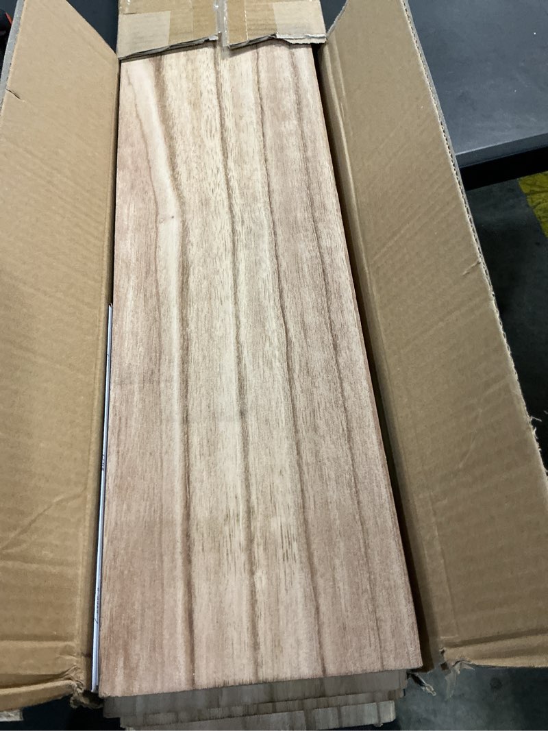 Condition photo showing Good Condition for phph 48 inch wood floating shelves for wall, wooden wall shelves for bedroom, set of 4 light brown