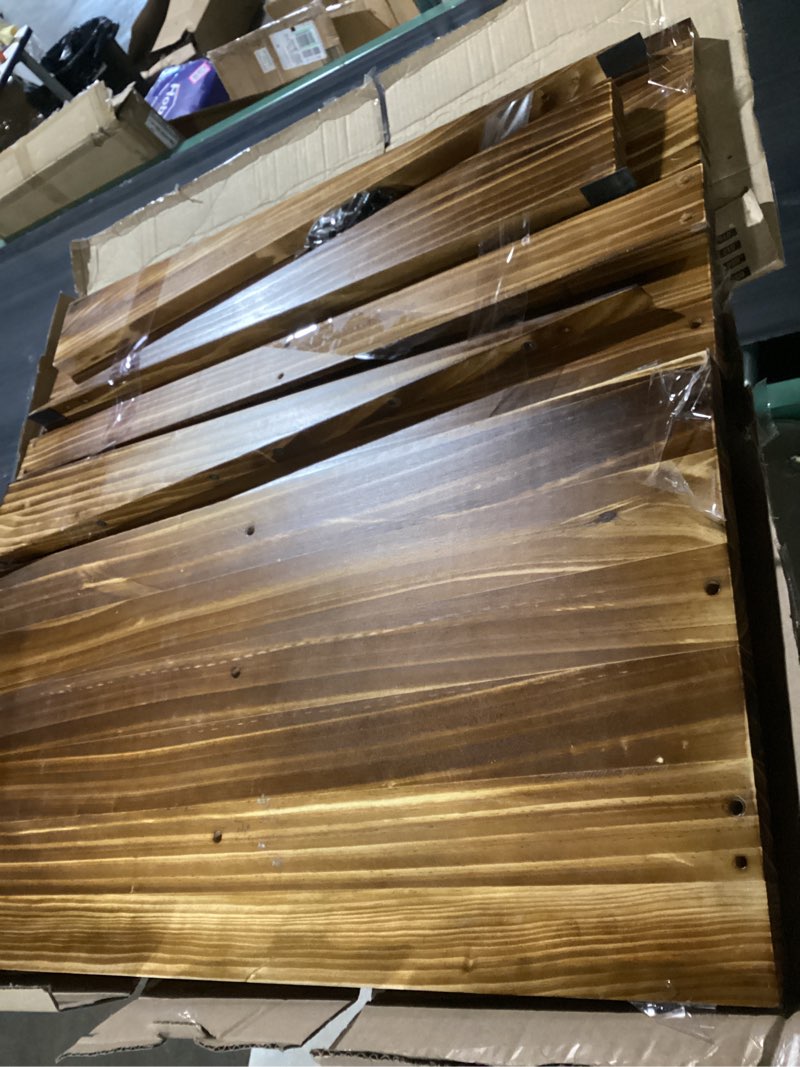 Condition photo showing As Is for similar  to photo solid wood desk with drawer, wooden home office desk for work, student computer desk for small spaces, gaming study pc desk for bedroom, easy to assemble (teak color 39 inch)