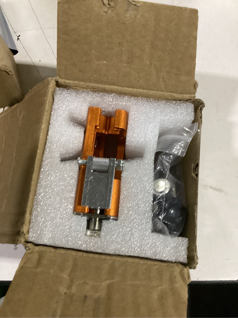 Condition photo showing As Is for klampero chain sharpener, chain saw sharpener tool, portable hand crank chainsaw chain sharpener set, portable household hardware tool, for chain saws electric saws (yellow, small)
