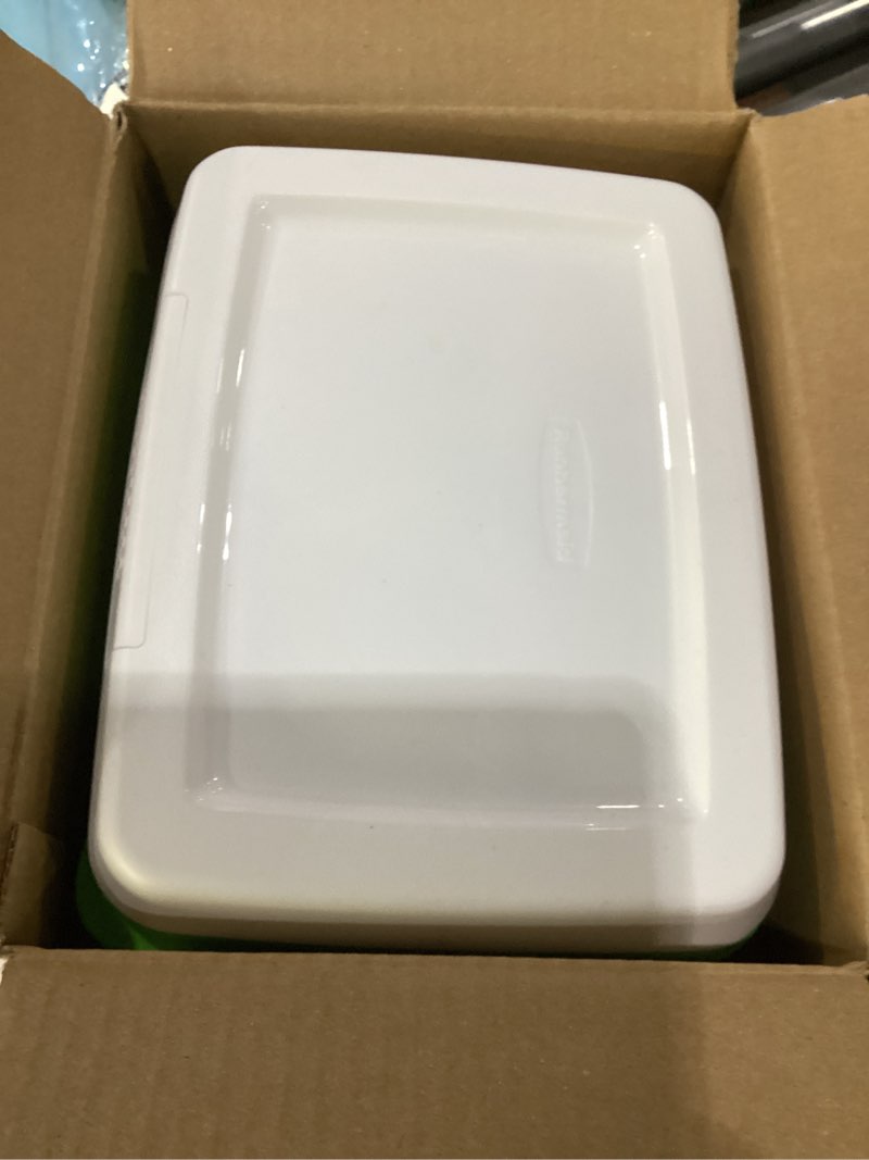 Condition photo showing New/Like New for rubbermaid freshworks produce saver, medium and large storage containers, 8-piece set, set of 4, med & lg, clear 4-pack assorted sizes
