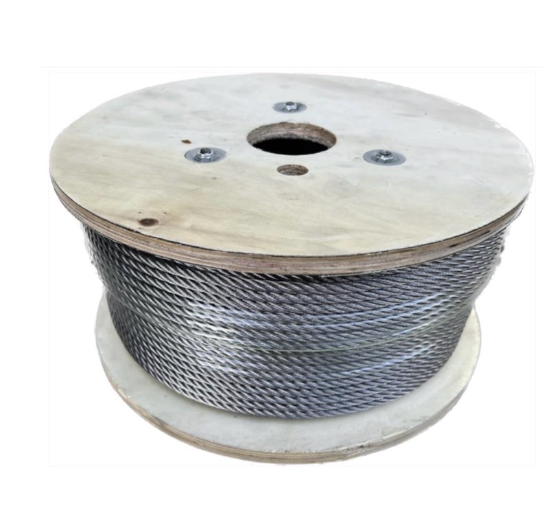 1/32", 5/128", 3/64", 5/64", 1/16", 3/32", 1/8", 5/32", 3/16", 1/4", 5/16" t316 stainless steel wire rope cable for indoor outdoor projects (50, 5/32" 7x19 t316 stainless steel cable) 50 5/32" 7x19 t316 stainless steel cable