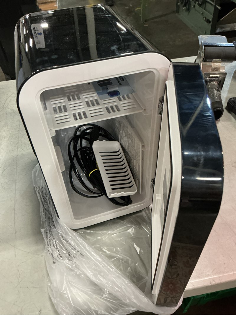 Condition photo showing New/Like New for beichen mini fridge, 6 liter / 8 can small refrigerator for bedroom, car, office & dorm, 110v ac/dc portable thermoelectric cooler & warmer for skincare, food, drinks, black
