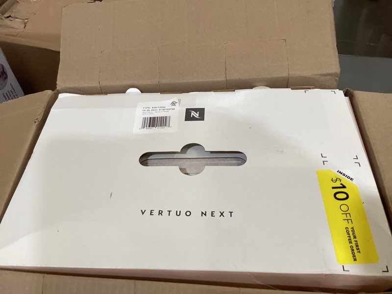 Condition photo showing New/Like New for nespresso vertuo next coffee and espresso maker by de'longhi, white machine only white