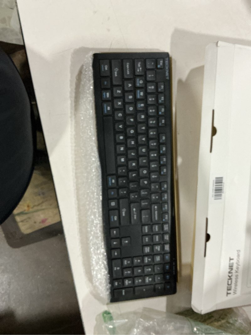 Condition photo showing Good Condition for tecknet bluetooth keyboard rechargeable 4-device (2.4g+bt) | multi-device free switching, ultra-slim, numeric keypad, quiet full size wireless keyboard for pc/laptop/smart tv/phone black