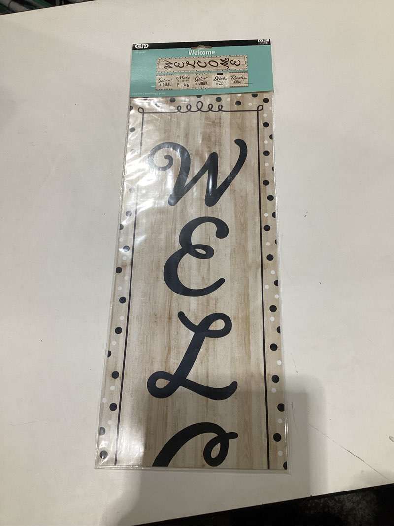 Condition photo showing New/Like New for CTP Core Decor Welcome Banner Top Classroom Decorating Accents, Banners (Creative Teaching Press 10937)
