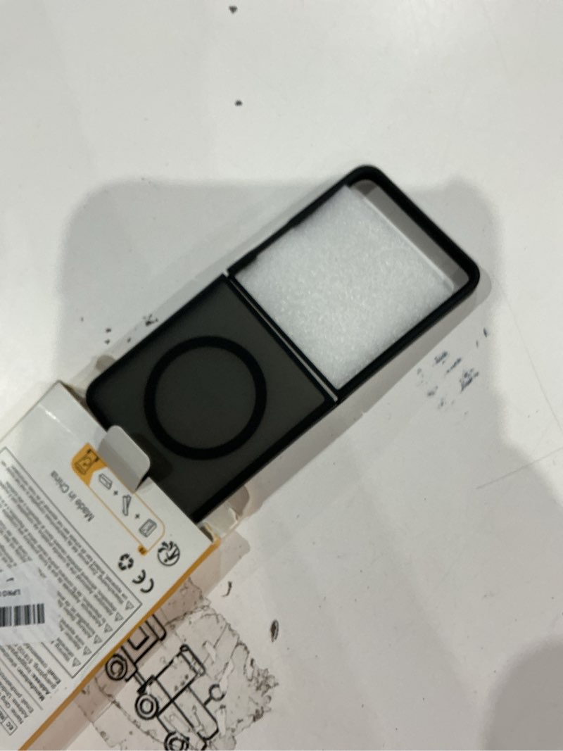 Condition photo showing As Is for cresee magentic for samsung galaxy z flip 7 case, compatible with magsafe, phone case matte translucent hard back + soft tpu bumper shockproof cover with magnets for galaxy z flip7 - black frost z flip 7 black frost with magnets