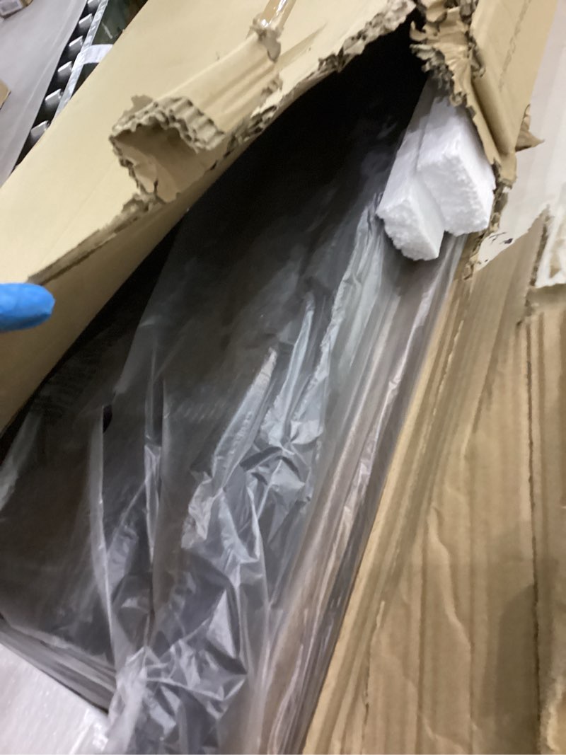 Condition photo showing New/Like New for TEMI Long Computer Desk Folding Table - 55.1" Foldable Office Desk, No Assembly, Perfect Writing Table for Bedroom, Dorm, or Apartment, Portable Large Desk or Study Table with Compact Design, Brown 55.1 Inch NO Power Outlets Rustic Brown